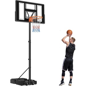 image:imageVEVOR Basketball Hoop 28 32 44 48 54 Inchs PC Backboard Height Adjustable Basketball Portable Hoop amp Goal Regulation Basketball Hoop Outdoor Teens Adults Basketball Court Schools ParksBasic Adjustable 4410ft  44 inch Backboard