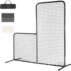 image:imageVEVOR Batting Screen  Baseball amp Softball Protector with Carry Bag amp Ground Stakes Pitching Net for Pitchers Protection7x7 ft