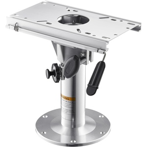 image:imageVEVOR Boat Seat Pedestal Adjustable Height from 1339 to 192 Inches Aluminum Alloy Boat Chair Base with Slide 5inch Sliding Travel Locking Design Ideal for Fishing and Boating EnthusiastsPedestal and Slide