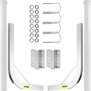 image:imageVEVOR Boat Trailer Guide 2260 Adjustable Design Trailer Guide Poles 2PCS Rustproof Steel Trailer Guide for Ski Boat Fishing Boat60  with White PVC Tube Covers  Stiffeners