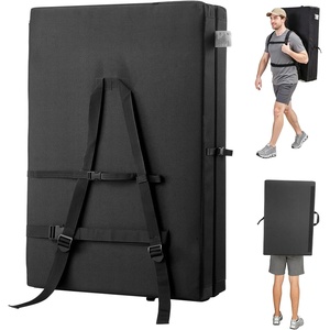 image:imageVEVOR Bouldering Crash Pad BiFold Rock Climbing Crash Pad with Adjustable Backpack Straps and Handle Foldable Lightweight for Indoor Bouldering amp Outdoor Climbing484 x 356 x 39 in  1230 x 905 x 100 mm