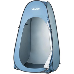 image:imageVEVOR Camping Shower Tent 1 Room Portable Privacy Tent Changing Room with Ground Stakes Ropes Carry Bag and Steel Poles 200D Oxford Fabric with Silver Coating for Camping Beach FishingBlue