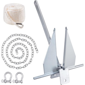 image:imageVEVOR Fluke Style Anchor KitHotDipped Galvanized Steel Fluke Anchor with 79 Chain13 lbs