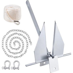 image:imageVEVOR Fluke Style Anchor KitHotDipped Galvanized Steel Fluke Anchor with 79 Chain85 lbs