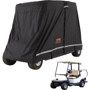 image:imageVEVOR Golf Cart Cover Visible FullEnclosure 2224 Passenger Golf Cart 600D Waterproof Oxford Fabric CoverFits Most Carts Club Car Yamaha EZGO Honda PVC Coating amp Windproof Hook DesignBlack