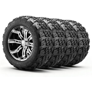 image:imageVEVOR Golf Cart Wheels 12 20x1012 Black Aluminum Alloy Golf Cart Tires and Wheels Combo Set of 4 Fit Club Car EZGO Yamaha 4 Ply Rubber 4Lug Lawn Mower Tires amp Rims 800 lbs Load AllTerrain20x1012