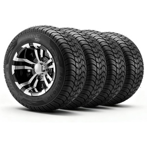 image:imageVEVOR Golf Cart Wheels 12 20x1012 Black Aluminum Alloy Golf Cart Tires and Wheels Combo Set of 4 Fit Club Car EZGO Yamaha 4 Ply Rubber 4Lug Lawn Mower Tires amp Rims 800 lbs Load AllTerrain2055010