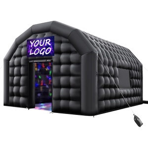 image:imageVEVOR Inflatable Nightclub 164 x 131 x 125 ft Inflatable Party Tent with 680W Blower amp Sandbag Ventilated Blow up Night Club with 2 Windows Air Cube House for Event Birthday Wedding PartyBlack