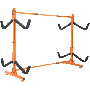 image:imageVEVOR Kayak Storage Rack for 4 Kayaks Holds 220 lbs Heavy Duty Freestanding Stand for Indoor Outdoor Garage Shed Dock Storage Rack Stand Holder for Canoe Small Boat SUP Surfboard amp PaddleboardFreestanding4 KayaksOrangeUpdated