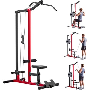 image:imageVEVOR LAT Pulldown Attachments Cable Machine Rowing Tbar Vbar Tricep Pull Down Bar Back Strength Training Rubber Coated Handle Grip Bicep Curl Tricep LAT Pulldown Bar for Home Gym Fitness2in1 LAT Pulldown