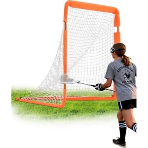 image:imageVEVOR Portable Lacrosse Goal  Complete Training Accessory Set with Extended Coverage for Youth and Adults4 x 4 Folding Goal