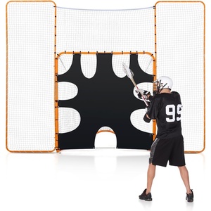 image:imageVEVOR Portable Lacrosse Goal  Complete Training Accessory Set with Extended Coverage for Youth and Adults6 x 6 3in1 Goal