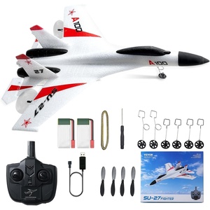 image:imageVEVOR RC Plane 2 Channel Remote Control Airplane 24GHZ with 6Axis Gyro Stabilizeramp2 Batteries F22 Fighter Aircraft Plane Toy for Adults Kids Beginners Boys BirthdayXmas Child Gift4CHSU27
