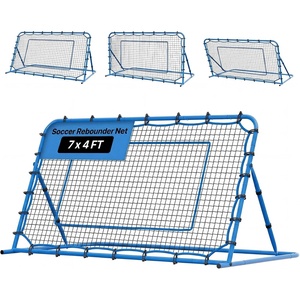 image:imageVEVOR Soccer Baseball Rebounder Net 3 Angles Adjustable Soccer Goal Rebounder for Control Passing Practice HeavyDuty Iron Frame amp PE Net Easy Setup Ball Training Equipment for TeensampAdults7x4FT
