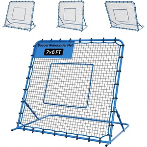 image:imageVEVOR Soccer Baseball Rebounder Net 3 Angles Adjustable Soccer Goal Rebounder for Control Passing Practice HeavyDuty Iron Frame amp PE Net Easy Setup Ball Training Equipment for TeensampAdults7x6FT
