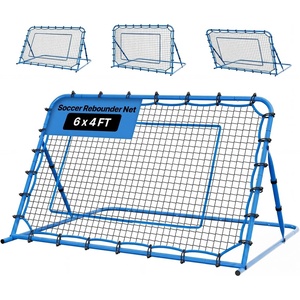 image:imageVEVOR Soccer Baseball Rebounder Net 3 Angles Adjustable Soccer Goal Rebounder for Control Passing Practice HeavyDuty Iron Frame amp PE Net Easy Setup Ball Training Equipment for TeensampAdults6x4FT