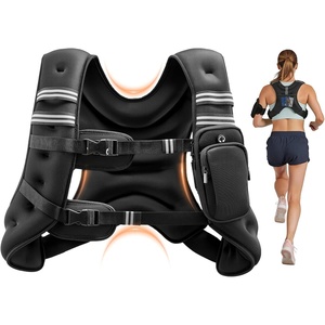 image:imageVEVOR Weighted Vest 12162030 lbs Weight Vest with Reflective Stripe Adjustable Buckle Body Weight Vest Workout Equipment for Strength Training Running Jogging Fitness and Weight Loss16 lbs