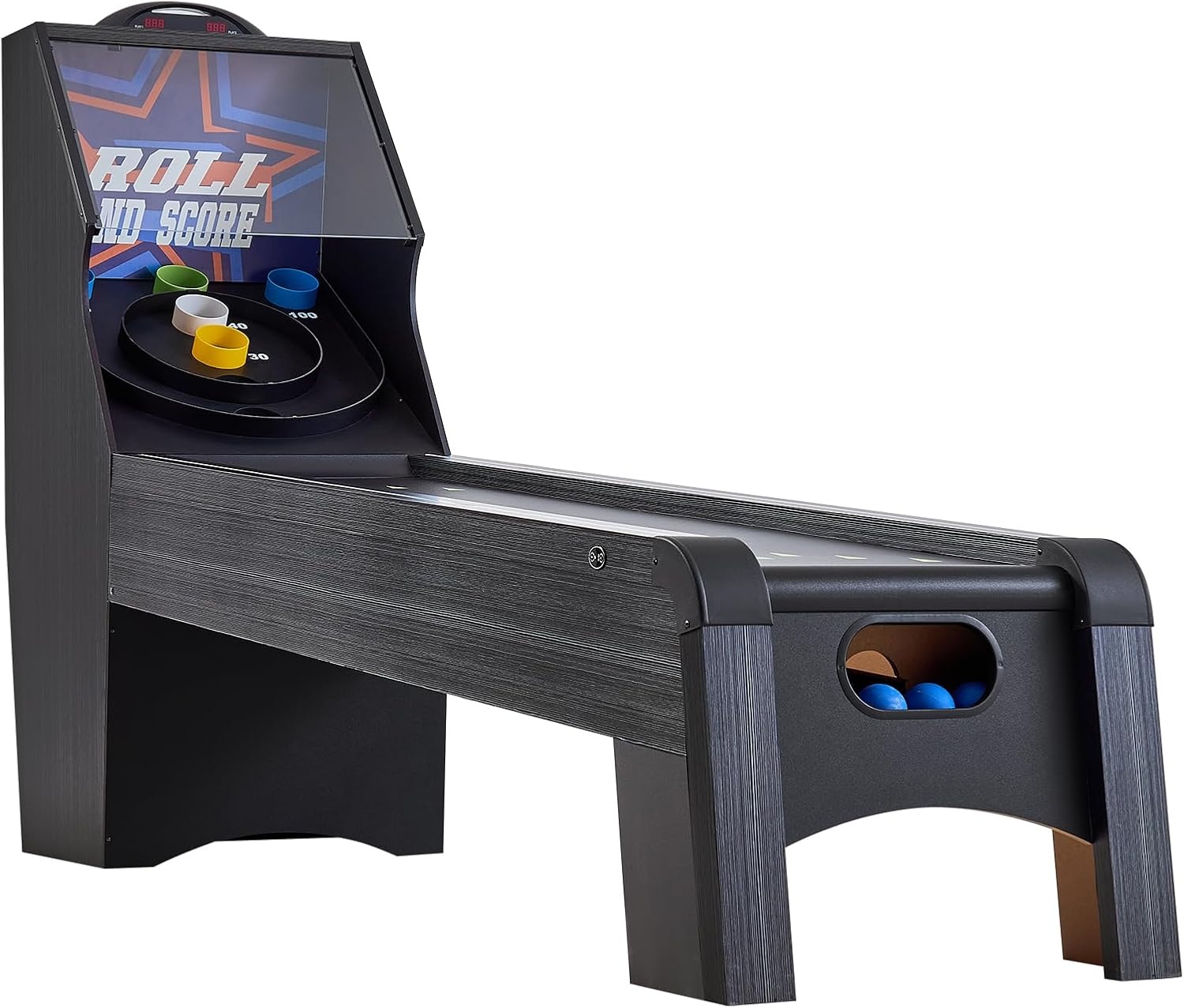 image:imageVEVOR Roll and Score Classic Arcade GameTable Sky Ball Table Machine LED ElectronicScorer amp Track Lighting Sound Automatic BallReturn Home Recreation Game Room9LED Track Lighting