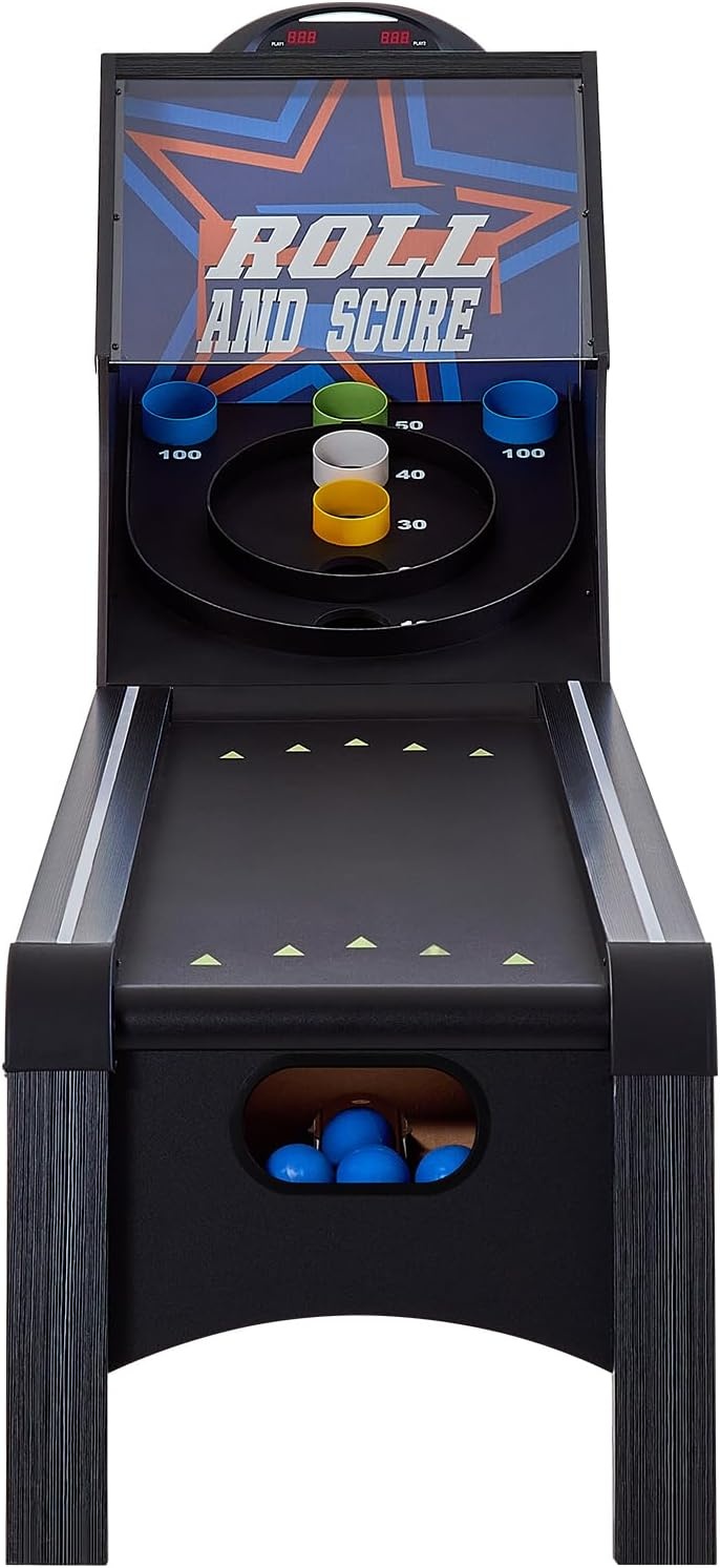 image:imageVEVOR Roll and Score Classic Arcade GameTable Sky Ball Table Machine LED ElectronicScorer amp Track Lighting Sound Automatic BallReturn Home Recreation Game Room9LED Track Lighting
