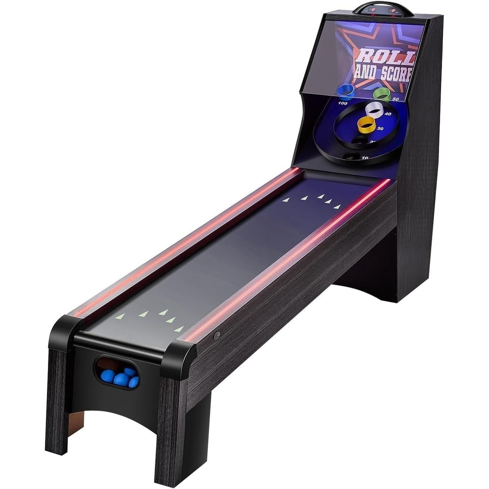 image:imageVEVOR Roll and Score Classic Arcade GameTable Sky Ball Table Machine LED ElectronicScorer amp Track Lighting Sound Automatic BallReturn Home Recreation Game Room9LED Track Lighting