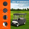 image:imageHappybuy Golf Cart Enclosure 4Person Golf Cart Cover 4Sided Fairway Deluxe 300D Waterproof Driving Enclosure with Transparent Windows Fit for EZGO Club Car Yamaha CartBK 866