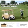 image:imageHappybuy Golf Cart Enclosure 4Person Golf Cart Cover 4Sided Fairway Deluxe 300D Waterproof Driving Enclosure with Transparent Windows Fit for EZGO Club Car Yamaha CartBG 787