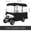 image:imageHappybuy Golf Cart Enclosure 4Person Golf Cart Cover 4Sided Fairway Deluxe 300D Waterproof Driving Enclosure with Transparent Windows Fit for EZGO Club Car Yamaha CartBK 866