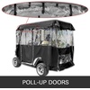 image:imageHappybuy Golf Cart Enclosure 4Person Golf Cart Cover 4Sided Fairway Deluxe 300D Waterproof Driving Enclosure with Transparent Windows Fit for EZGO Club Car Yamaha CartBK 787
