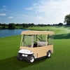 image:imageHappybuy Golf Cart Enclosure 4Person Golf Cart Cover 4Sided Fairway Deluxe 300D Waterproof Driving Enclosure with Transparent Windows Fit for EZGO Club Car Yamaha CartBG 787