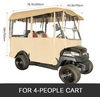 image:imageHappybuy Golf Cart Enclosure 4Person Golf Cart Cover 4Sided Fairway Deluxe 300D Waterproof Driving Enclosure with Transparent Windows Fit for EZGO Club Car Yamaha CartBG 787