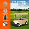 image:imageHappybuy Golf Cart Enclosure 4Person Golf Cart Cover 4Sided Fairway Deluxe 300D Waterproof Driving Enclosure with Transparent Windows Fit for EZGO Club Car Yamaha CartBG 787