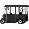 image:imageHappybuy Golf Cart Enclosure 4Person Golf Cart Cover 4Sided Fairway Deluxe 300D Waterproof Driving Enclosure with Transparent Windows Fit for EZGO Club Car Yamaha CartBK 866
