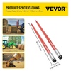 image:imageMophorn Pair Hay Spear 43 Bale Spear 3000 lbs Capacity Bale Spike Quick Attach Square Hay Bale Spears 1 34 Red Coated Bale Forks Bale Hay Spike with Hex Nut amp Sleeve for Buckets Tractors Loaders43