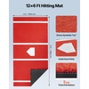 image:imageVEVOR 12x610x38 Upgraded BaseballSoftball Batting Mat with Home Plate  15MM Thicken AntiFade Turf amp AntiSlip Foam Backing Portable Hitting Trainer for CageIndoorOutdoor PracticeRed