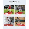 image:imageVEVOR 12x610x38 Upgraded BaseballSoftball Batting Mat with Home Plate  15MM Thicken AntiFade Turf amp AntiSlip Foam Backing Portable Hitting Trainer for CageIndoorOutdoor PracticeRed