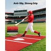 image:imageVEVOR 12x610x38 Upgraded BaseballSoftball Batting Mat with Home Plate  15MM Thicken AntiFade Turf amp AntiSlip Foam Backing Portable Hitting Trainer for CageIndoorOutdoor PracticeRed