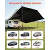 image:imageVEVOR 270 Degree Awning with Bulitin LED Light 3 Colors 133 sqft Driver Side Vehicle Awning UV50 Waterproof Car Side Awnings AllWeather Overland Awnings Car Shelter for SUV Truck CampingArmyGreen 10X7ft Car Awning