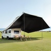 image:imageVEVOR 270 Degree Awning with Bulitin LED Light 3 Colors 133 sqft Driver Side Vehicle Awning UV50 Waterproof Car Side Awnings AllWeather Overland Awnings Car Shelter for SUV Truck CampingArmyGreen 10X7ft Car Awning