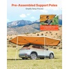 image:imageVEVOR 270 Degree Awning with Bulitin LED Light 3 Colors 133 sqft Driver Side Vehicle Awning UV50 Waterproof Car Side Awnings AllWeather Overland Awnings Car Shelter for SUV Truck CampingKhaki 270 2067ft Car Awning