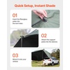 image:imageVEVOR 270 Degree Awning with Bulitin LED Light 3 Colors 133 sqft Driver Side Vehicle Awning UV50 Waterproof Car Side Awnings AllWeather Overland Awnings Car Shelter for SUV Truck CampingArmyGreen 10X7ft Car Awning