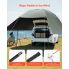 image:imageVEVOR 270 Degree Awning with Bulitin LED Light 3 Colors 133 sqft Driver Side Vehicle Awning UV50 Waterproof Car Side Awnings AllWeather Overland Awnings Car Shelter for SUV Truck CampingArmyGreen 10X7ft Car Awning