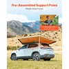 image:imageVEVOR 270 Degree Awning with Bulitin LED Light 3 Colors 133 sqft Driver Side Vehicle Awning UV50 Waterproof Car Side Awnings AllWeather Overland Awnings Car Shelter for SUV Truck CampingKhaki 270 10553ft Car Awning