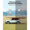 image:imageVEVOR 270 Degree Awning with Bulitin LED Light 3 Colors 133 sqft Driver Side Vehicle Awning UV50 Waterproof Car Side Awnings AllWeather Overland Awnings Car Shelter for SUV Truck CampingKhaki 270 2067ft Car Awning with LED