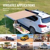 image:imageVEVOR 270 Degree Awning with Bulitin LED Light 3 Colors 133 sqft Driver Side Vehicle Awning UV50 Waterproof Car Side Awnings AllWeather Overland Awnings Car Shelter for SUV Truck CampingKhaki 66X82ft Car Awning