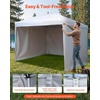 image:imageVEVOR 3 Pack Canopy Sidewalls 10x10 ft 100 Waterproof 99 UV Protection HeavyDuty 210D Oxford Side Walls for StraightLeg Pop Up Canopy Tent Easy Up Outdoor Canopy for CampingTent NOT IncludedWhite