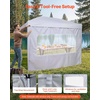 image:imageVEVOR 3 Pack Canopy Sidewalls 10x10 ft 100 Waterproof 99 UV Protection HeavyDuty 210D Oxford Side Walls for StraightLeg Pop Up Canopy Tent Easy Up Outdoor Canopy for CampingTent NOT IncludedUpgraded White Sidewalls for Canopy Tent