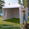image:imageVEVOR 3 Pack Canopy Sidewalls 10x10 ft 100 Waterproof 99 UV Protection HeavyDuty 210D Oxford Side Walls for StraightLeg Pop Up Canopy Tent Easy Up Outdoor Canopy for CampingTent NOT IncludedWhite