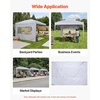 image:imageVEVOR 3 Pack Canopy Sidewalls 10x10 ft 100 Waterproof 99 UV Protection HeavyDuty 210D Oxford Side Walls for StraightLeg Pop Up Canopy Tent Easy Up Outdoor Canopy for CampingTent NOT IncludedUpgraded White Sidewalls for Canopy Tent
