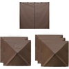 image:imageVEVOR 3 Pack Canopy Sidewalls 10x10 ft 100 Waterproof 99 UV Protection HeavyDuty 210D Oxford Side Walls for StraightLeg Pop Up Canopy Tent Easy Up Outdoor Canopy for CampingTent NOT IncludedBrown