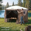 image:imageVEVOR 3 Pack Canopy Sidewalls 10x10 ft 100 Waterproof 99 UV Protection HeavyDuty 210D Oxford Side Walls for StraightLeg Pop Up Canopy Tent Easy Up Outdoor Canopy for CampingTent NOT IncludedBrown
